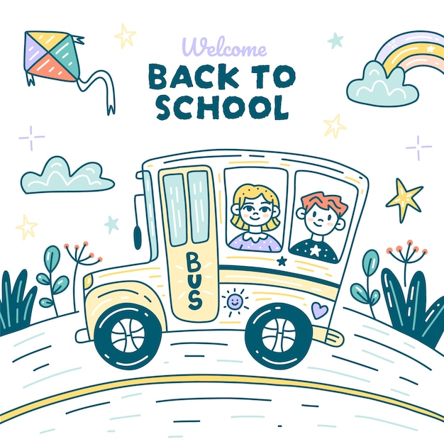 Hand drawn illustration for back to school season