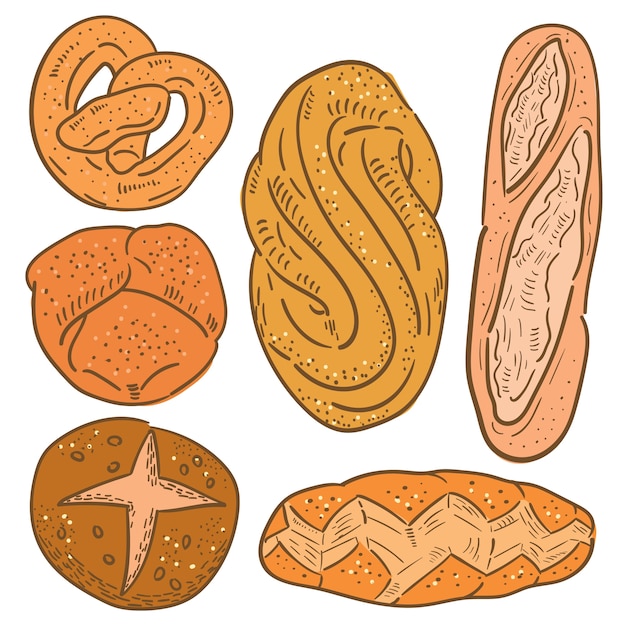 Hand drawn illustration of bread.