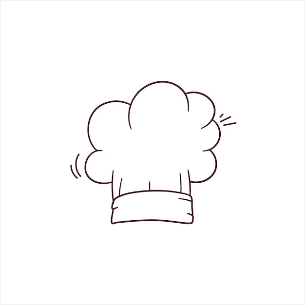 Vector hand drawn illustration of chef hat icon doodle vector sketch illustration