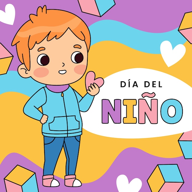 Illustrazione disegnata a mano per la celebrazione del giorno dei bambini