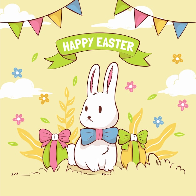 hand drawn illustration for easter celebration