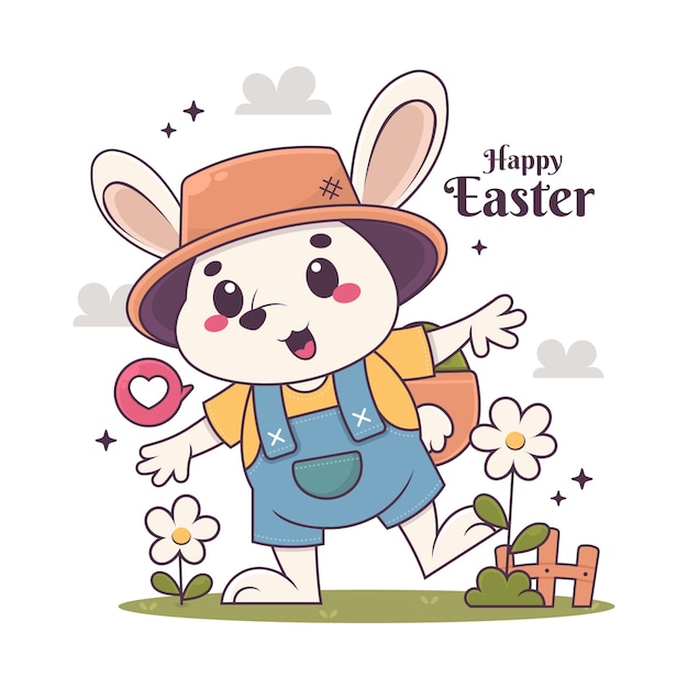 Hand drawn illustration for easter holiday