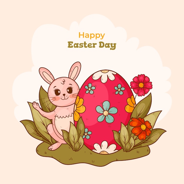 Hand drawn illustration for easter holiday