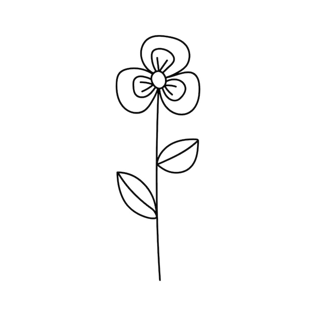 花の手描きイラスト