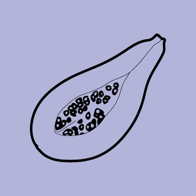 Ручная иллюстрация геометрического фрукта