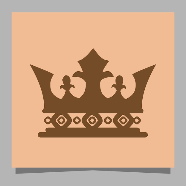 Vector hand drawn illustration of king crown on paper