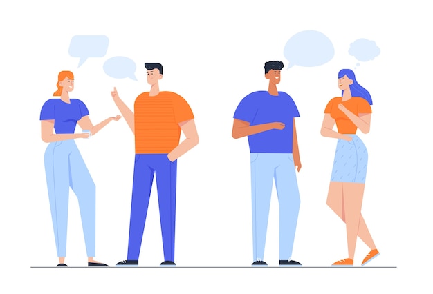 Vector hand drawn illustration of people