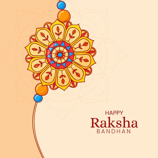 Vector hand drawn illustration for raksha bandhan celebration