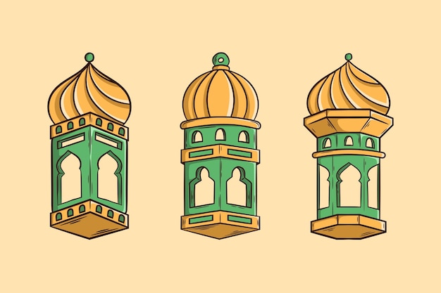 Hand drawn illustration ramadan lantern