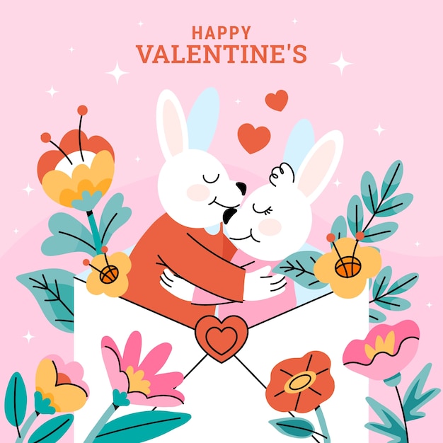 Vector hand drawn illustration for valentines day celebration