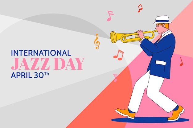 Vector hand drawn illustration for world jazz day