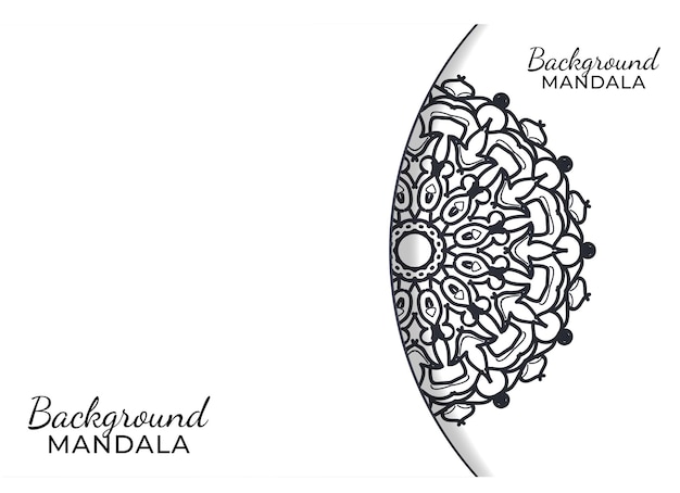 hand drawn indian ornament mandala on background style