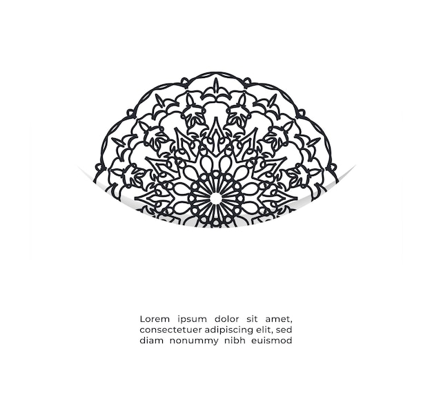 hand drawn indian ornament mandala on background style