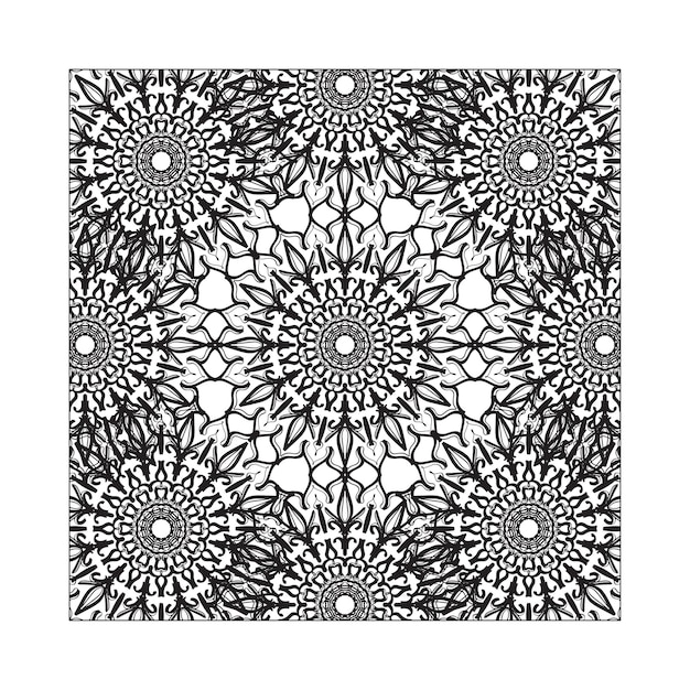 hand drawn indian ornament mandala on background style.