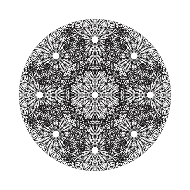 hand drawn indian ornament mandala on background style