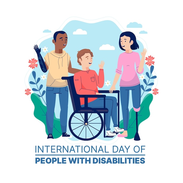 Hand drawn international day of people with disability