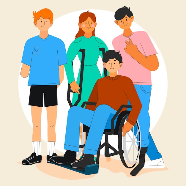 Vector hand drawn international day of people with disability