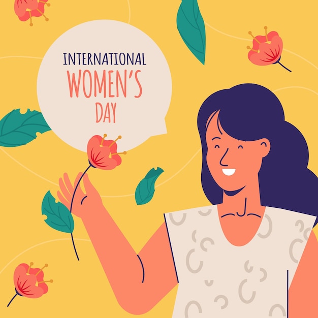 Hand drawn international women day