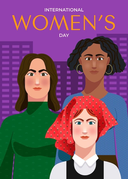 Hand drawn international women day