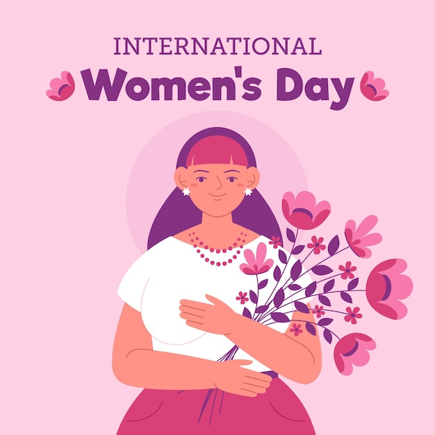 hand drawn international women's day illustration