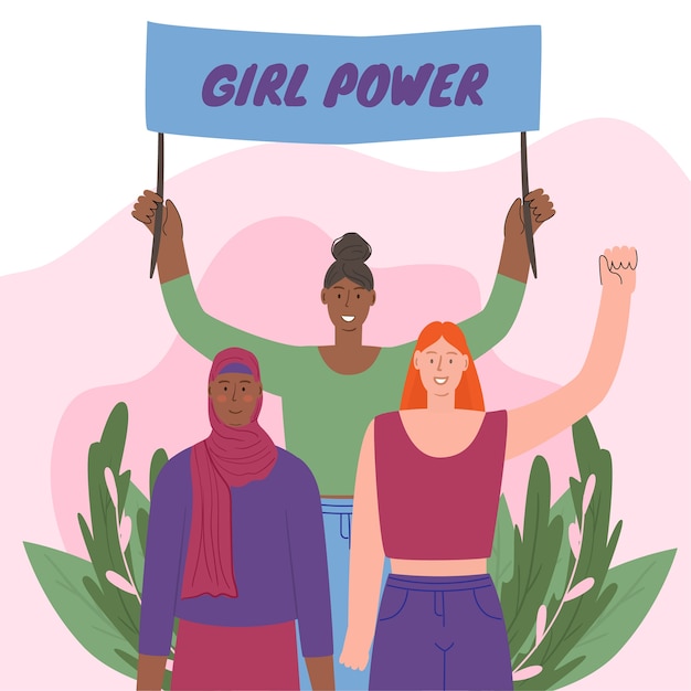 Hand drawn international women's day illustration