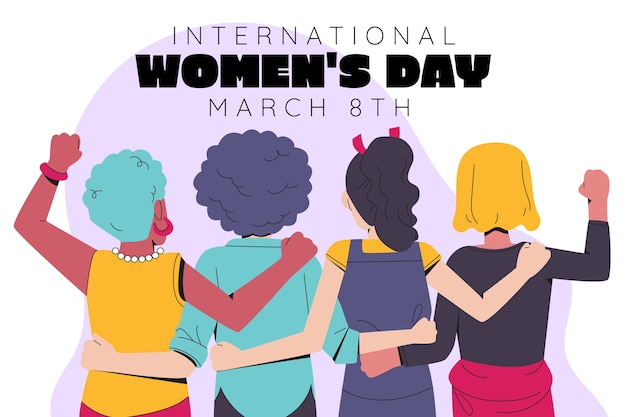 Hand drawn international women's day illustration