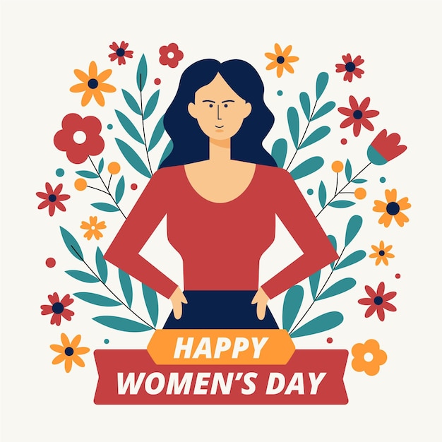 Hand drawn international women's day