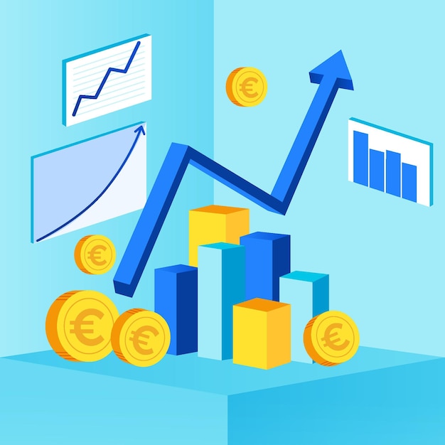 Vector hand drawn investments concept with money