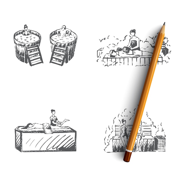 Hand drawn isolated illustration