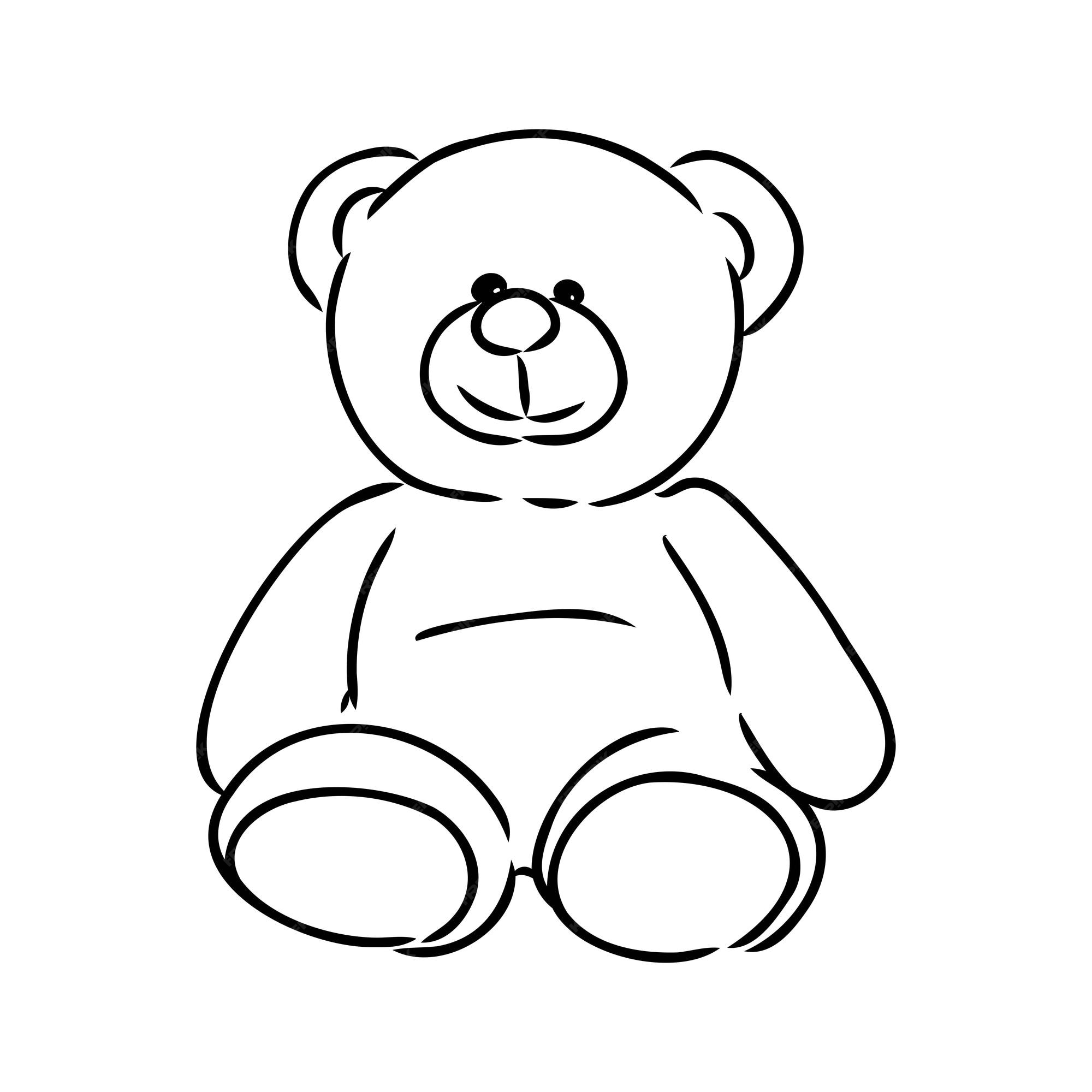 Premium Vector | Hand drawn isolated teddy bear doodle vector illustration