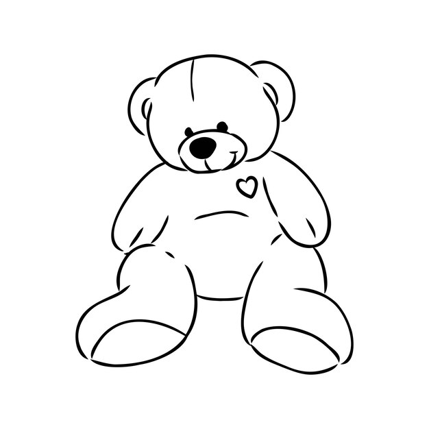 Coloring get well soon teddy bear card - Openclipart