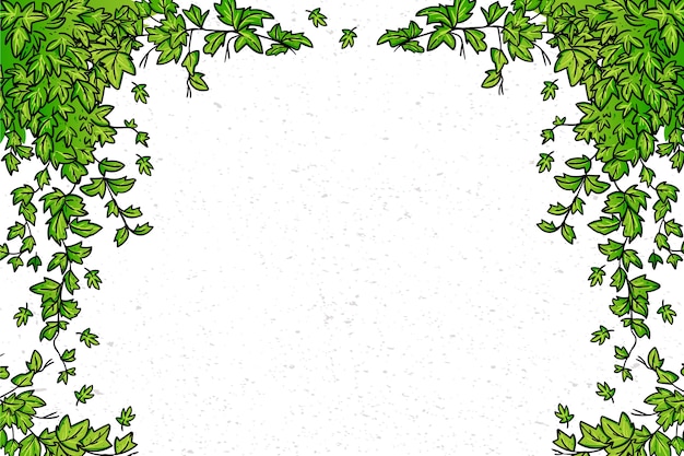 hand drawn ivy background