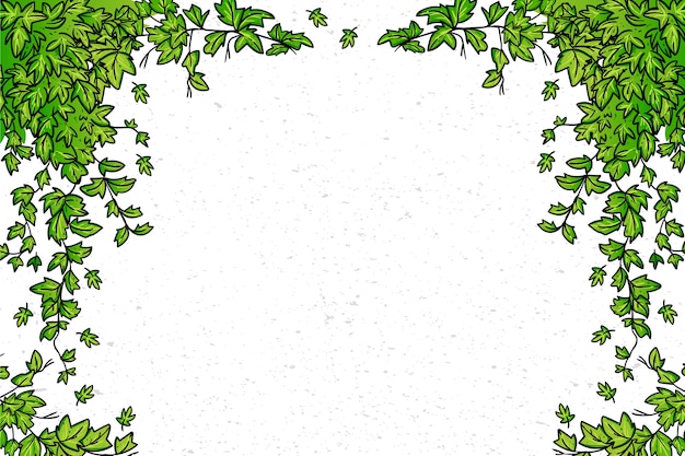 Hand drawn ivy background