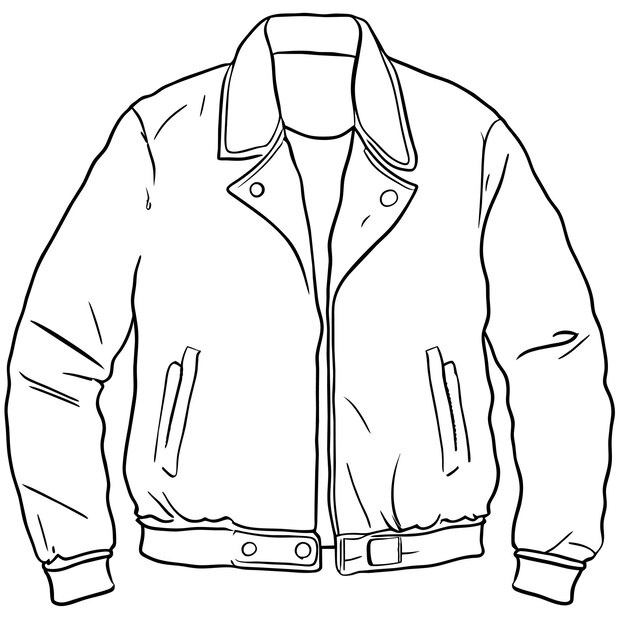 Vector hand drawn jacket outline illustration