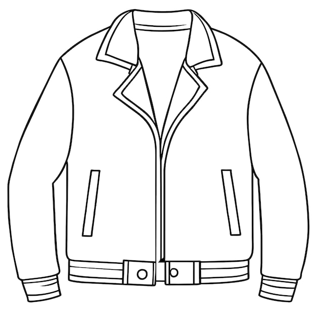 Premium Vector | Hand drawn jacket outline illustration