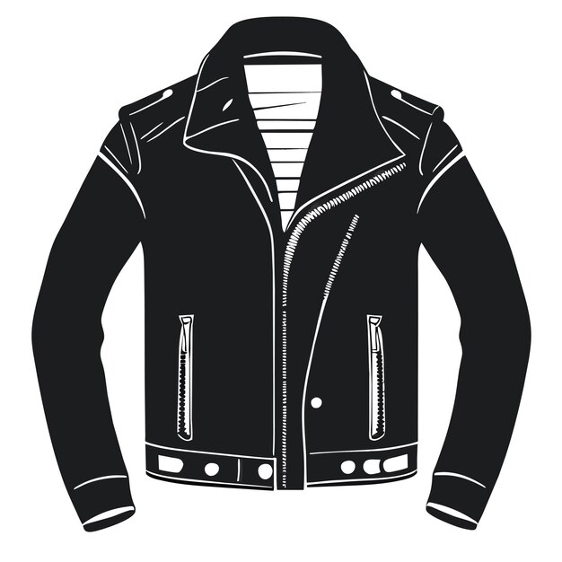 Vector hand drawn jacket outline illustration