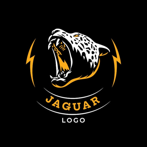 Hand drawn jaguar logo template