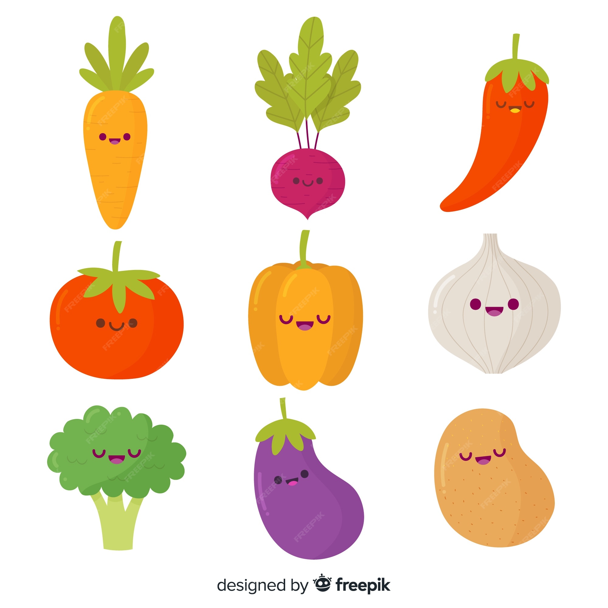 Vegetable のベクトルとイラストを無料でダウンロード Freepik