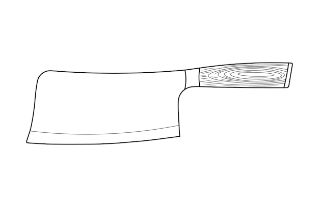 Ручной рисунок Дети рисуют мультфильм Векторная иллюстрация Нож для расщепления Изолирован в стиле doodle