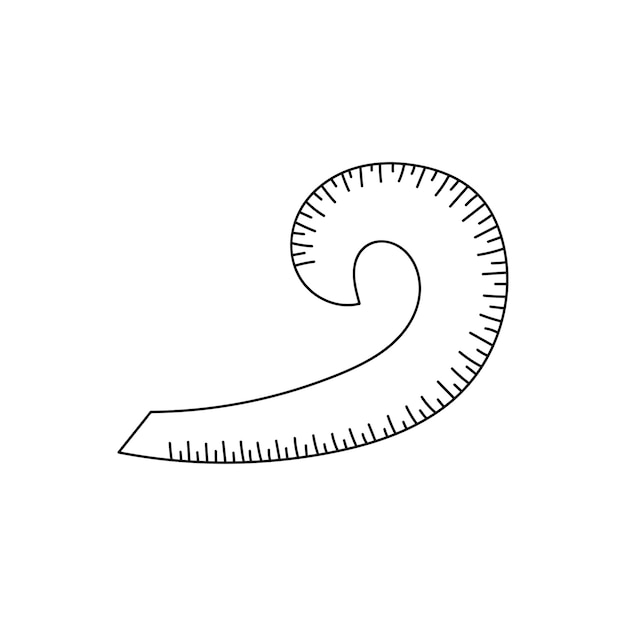 French curve vector icon. Modern, simple flat vector illustration