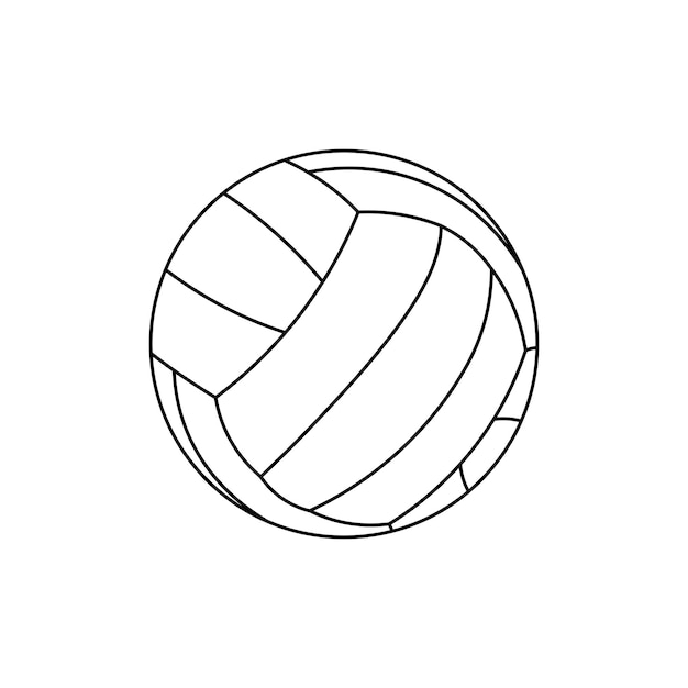 Vector hand drawn kids drawing cartoon vector illustration volleyball ball isolated in doodle style