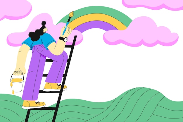 hand drawn kids imagination background