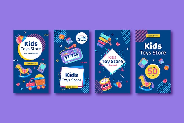 hand drawn kids toys instagram stories