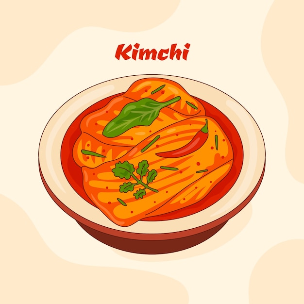 Vector hand drawn kimchi illustration