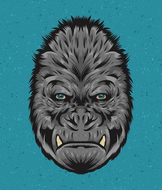 Vector hand drawn king kong monster