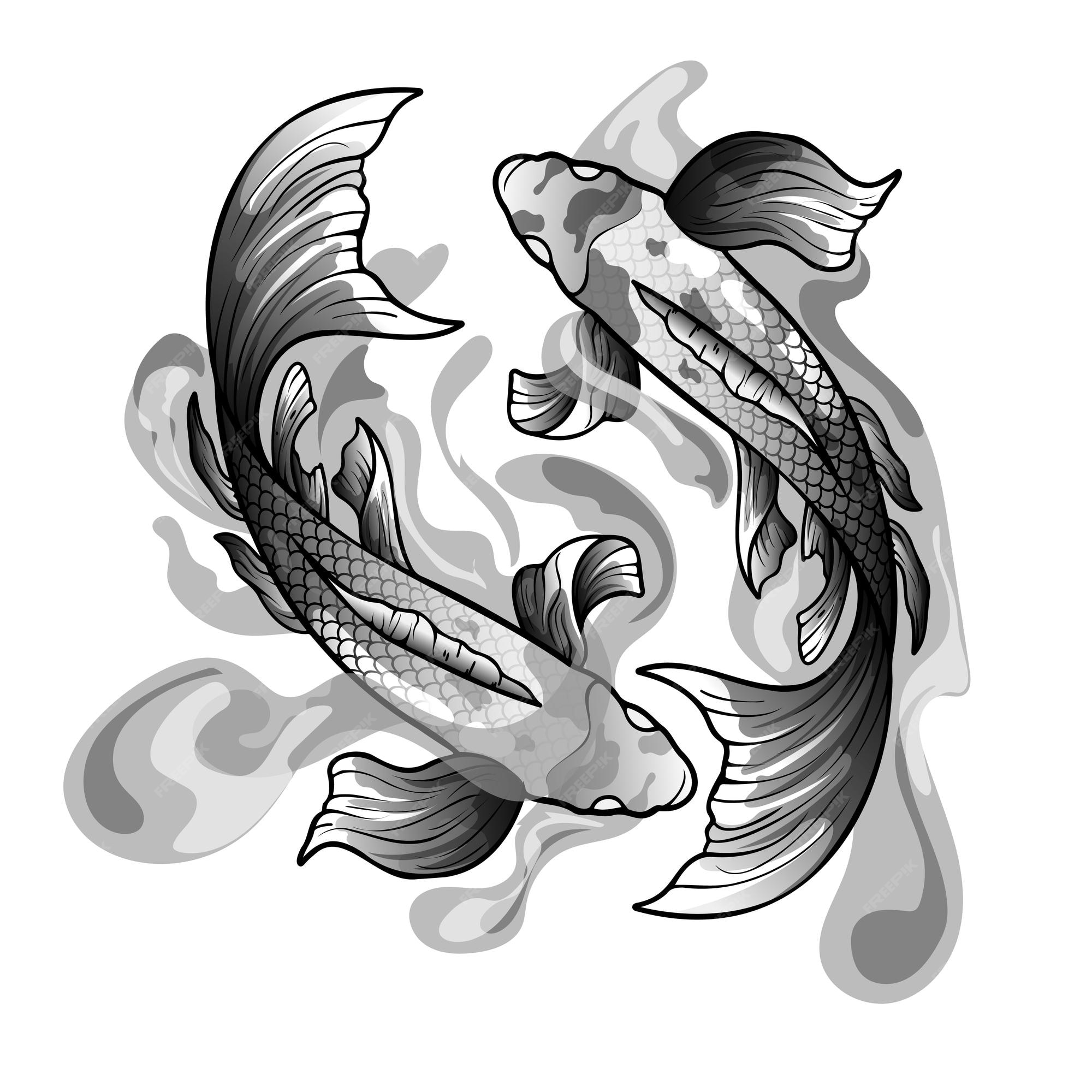 traditional japanese water tattoo flash