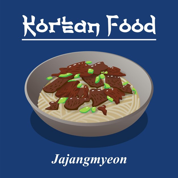 Vector hand drawn korean food