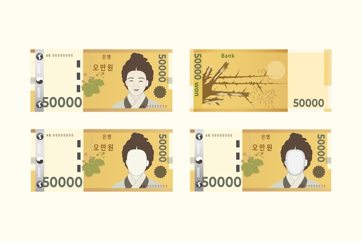 한국 돈  ⁇ 터 일러스트레이션