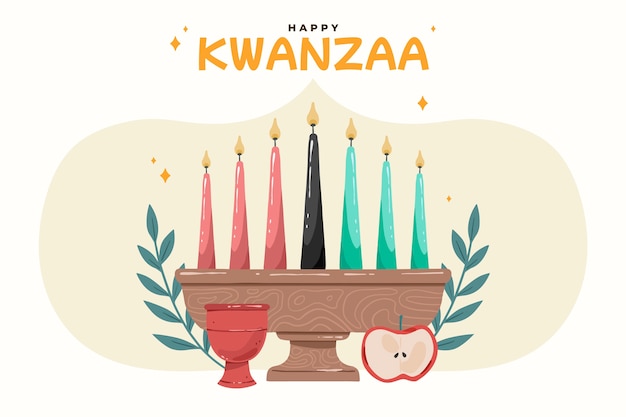 Sfondo kwanzaa disegnato a mano