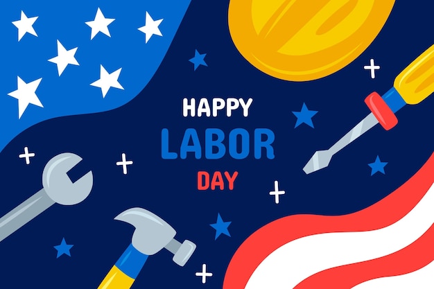 Hand drawn labor day background